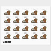 Stickers Beaver avec barrage Nouvelle adresse (Feuille)