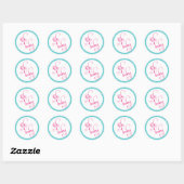 Stickers Bébé bleu et rose (Feuille)