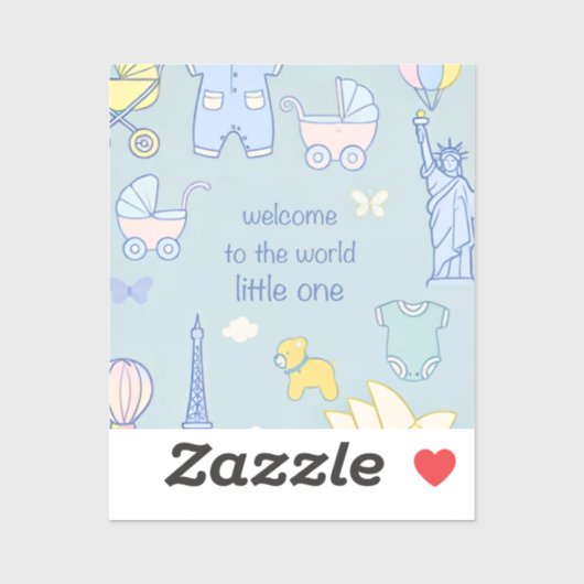 Stickers bébé nouveau-né (Feuille)