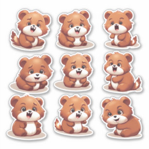 stickers bébé Red Pandas