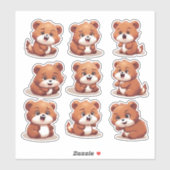 stickers bébé Red Pandas (Feuille)