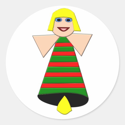 Stickers Bell Angel de Noël (Devant)