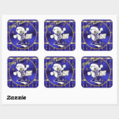 Stickers Bells Bear Blue and Gold (Feuille)