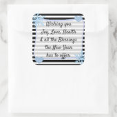 Stickers Bénédiction de Noël noir et bleu (Sac)