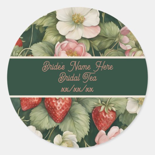 Stickers "Berry in Love" Fleurs et fraises (Devant)