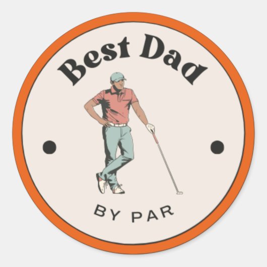 Stickers - Best Dad by Par golf (Voorkant)