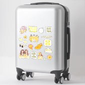 Stickers BFF mignon, Meilleur Ami Jaune, Besties (Sur valise)