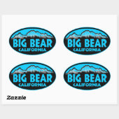 stickers Big Bear California blue oval (Feuille)