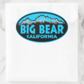 stickers Big Bear California blue oval (Sac)