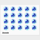 Stickers Big Blue Siamese Combattre le poisson (Feuille)