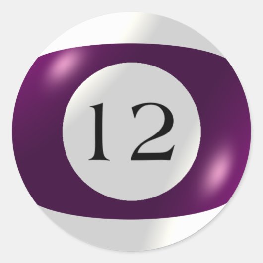 Stickers - Biljart - 12 Ball (Voorkant)