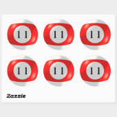 Stickers - Billard - 11 Ball (Feuille)