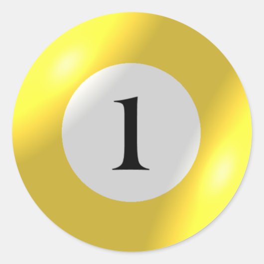 Stickers - Billard - 1 balle (Devant)