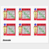 Stickers BINGO et Dauber rouges (Feuille)