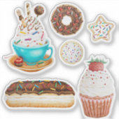 Stickers biscuits Donut Cupcake par Marcella Cherr (Devant)
