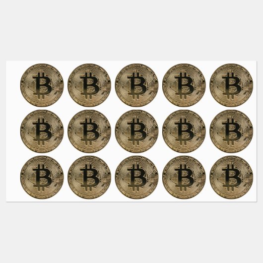 Stickers Bitcoin (Feuille)