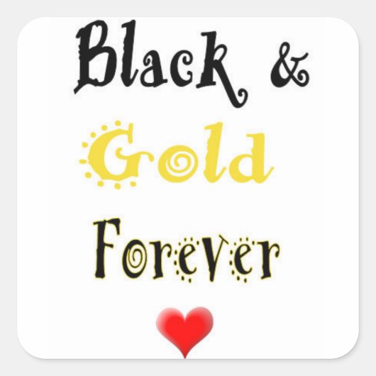 Stickers Black and Gold Forever (Devant)