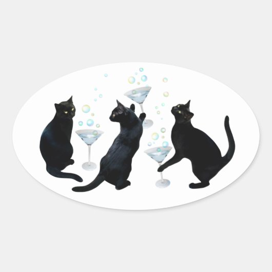 Stickers Black Cats Martinis (Devant)