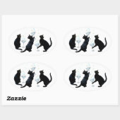 Stickers Black Cats Martinis (Feuille)