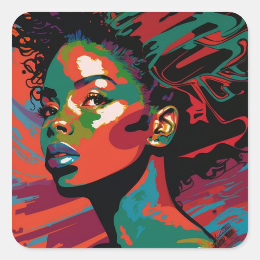 Stickers 'Black Girl Magic' Pop Art (Devant)