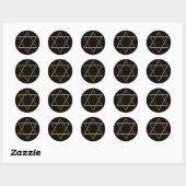 Stickers Black Gold Star de David (Feuille)