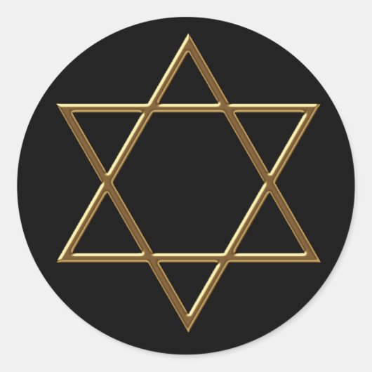 Stickers Black Gold Star de David (Devant)