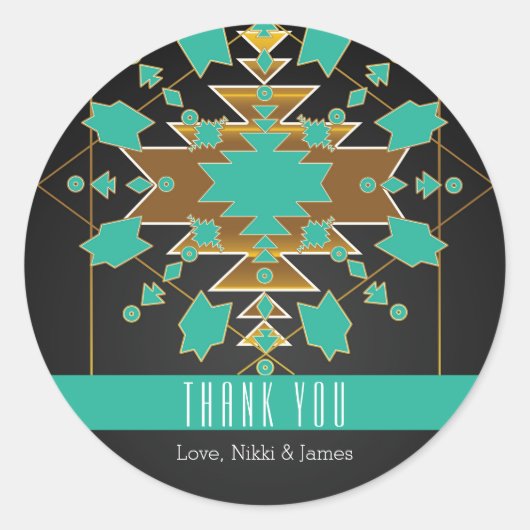 Stickers Black Gold Turquoise du Ranch Sud-Ouest (Devant)