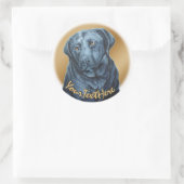 Stickers Black Lab Blue Dog Art Stickers (Sac)