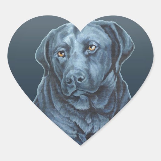 Stickers Black Lab noir Blue Dog Art Stickers (Devant)