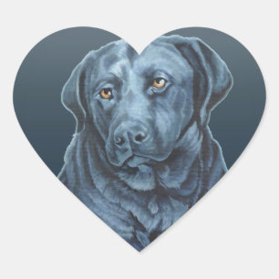 Stickers Black Lab noir Blue Dog Art Stickers