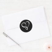 Stickers Black Love Heart Wedt Wedding (Enveloppe)