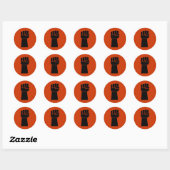 Stickers Black Power Poing Obama noir (Feuille)