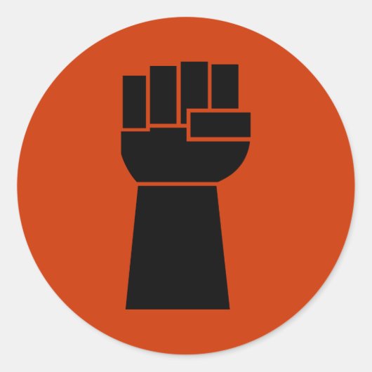 Stickers Black Power Poing Obama noir (Devant)