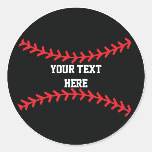 Stickers Black Red Baseball Sports Anniversaire