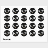 Stickers Black Round Doses mariages (Feuille)