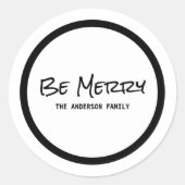 Stickers Black Simple Be Joyeux Holiday (Devant)