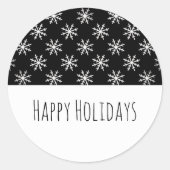 Stickers Black Simple Snowflake Holiday (Devant)