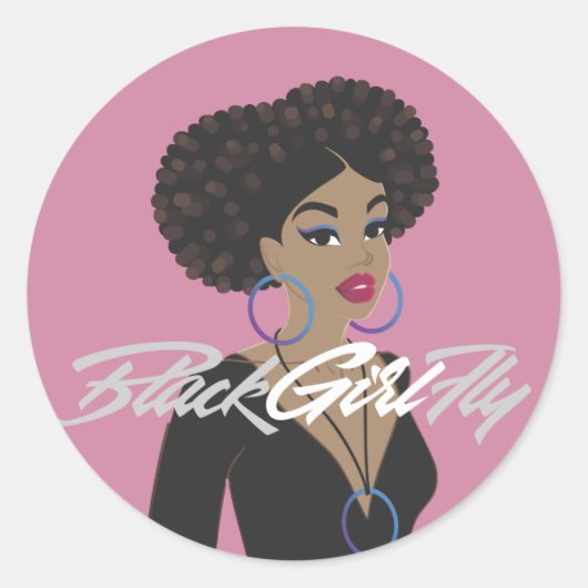 Stickers BlackGirlFly Curlfriend (Devant)