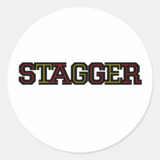 Stickers blancs stagger