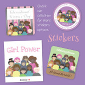 Stickers blancs violets de la Journée internationa