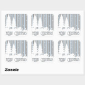 Stickers - Bleu & Gris - Étoiles & Neige (Feuille)