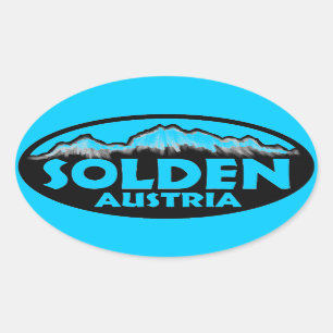 stickers bleu ovale Solden Austria