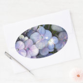 Stickers bleu violet Hydrangea Oval (Enveloppe)