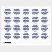 Stickers Bleus de 1,5 pouce KRW (Feuille)
