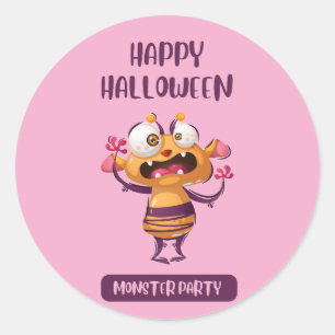 Stickers blij Halloween Monstre Party