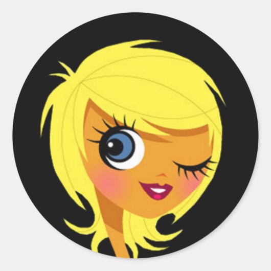 Stickers Blonde Winking (Devant)