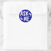 Stickers Blue Ask Me (Sac)