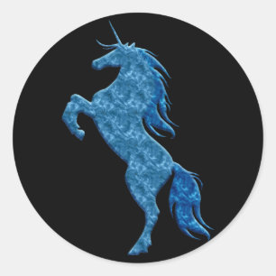 Stickers Blue Fire Unicorn
