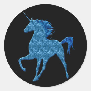 Stickers Blue Fire Unicorn