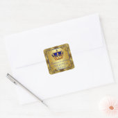 Stickers Blue Gold Prince Baby shower Favoriser (Enveloppe)